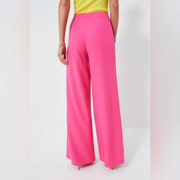Tuckernuck Pomander Place High Rise Hot Pink Wide Leg Pants New Size XS - Picture 4 of 10